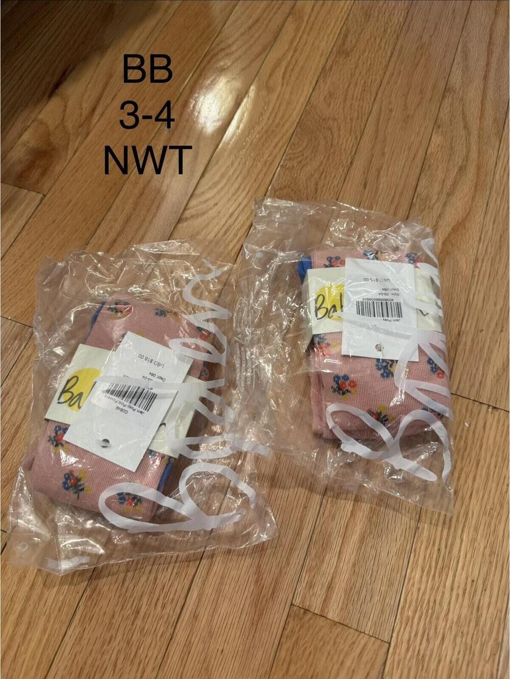 Boden Baby Girls Pink Floral tights Size 3-4 NWT